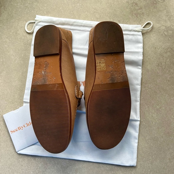 Chloé tortoiseshell chain-link loafers - Picture 3 of 4